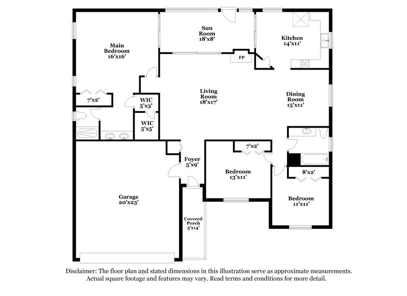2,050/Mo, 366 Vineyard Dr Lakeland, FL 33809 Floor Plan View