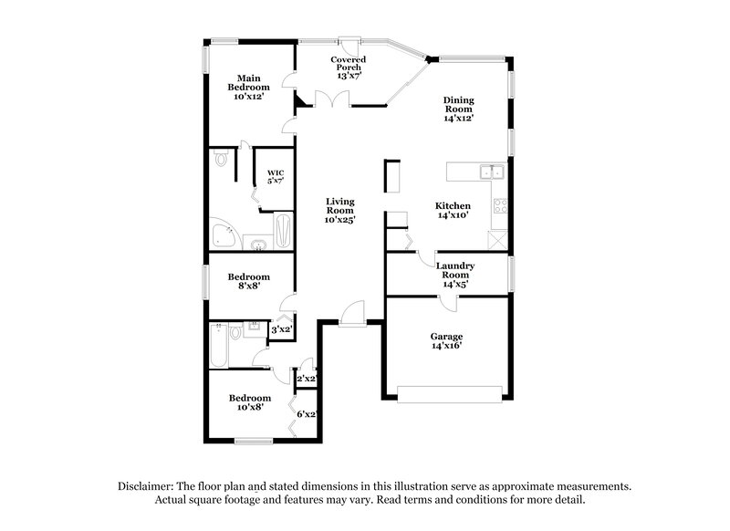 1,920/Mo, 10932 New Brighton Ct New Port Richey, FL 34654 Floor Plan View
