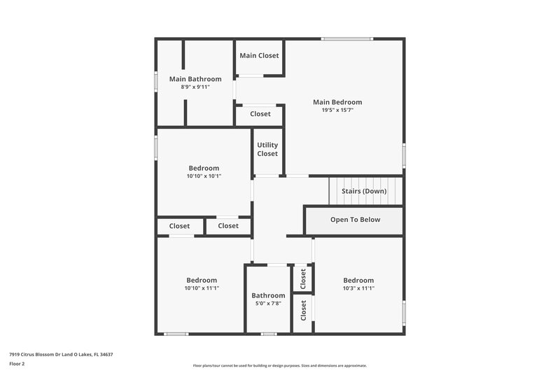 2,310/Mo, 7919 Citrus Blossom Dr Land O Lakes, FL 34637 Floor Plan View 2
