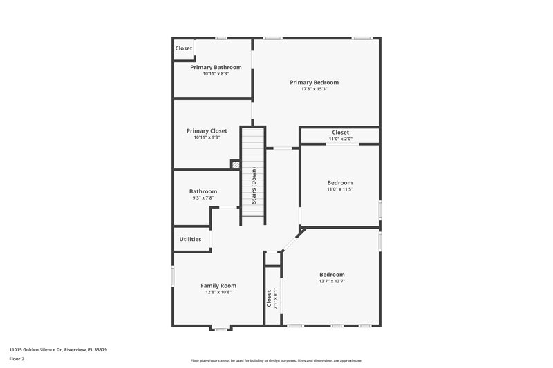2,080/Mo, 11015 Golden Silence Dr Riverview, FL 33579 Floor Plan View 2