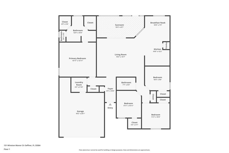 2,270/Mo, 131 Winston Manor Cir Seffner, FL 33584 Floor Plan View