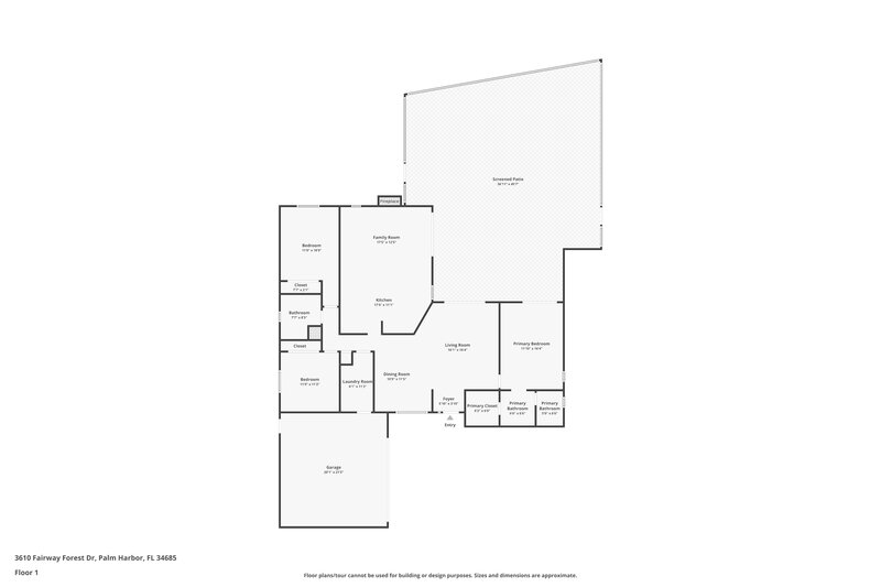 2,430/Mo, 3610 Fairway Forest Dr Palm Harbor, FL 34685 Floor Plan View