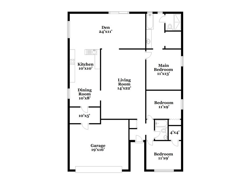 2,580/Mo, 5030 Oakshire Dr Tampa, FL 33625 Floor Plan View