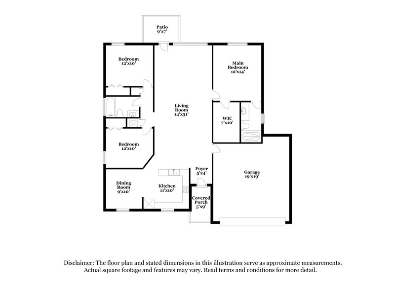 1,970/Mo, 543 Emerald Cove Loop Lakeland, FL 33813 Floor Plan View