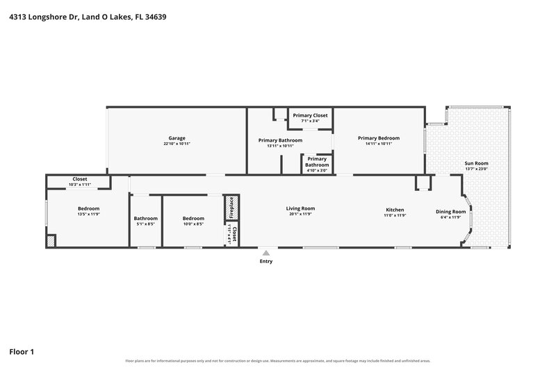 1,950/Mo, 4313 Longshore Dr Land O Lakes, FL 34639 Floor Plan View