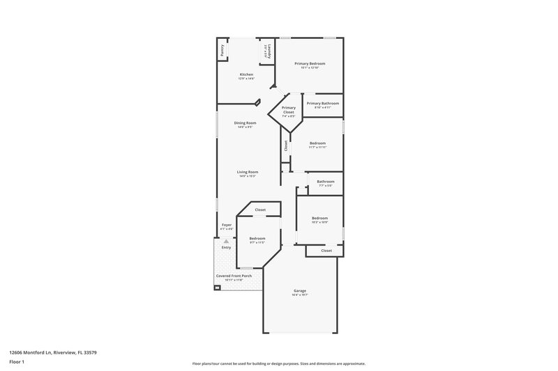 1,945/Mo, 12606 Montford Ln Riverview, FL 33579 Front View