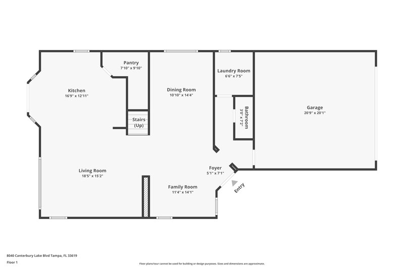 2,385/Mo, 8040 Canterbury Lake Blvd Tampa, FL 33619 Floor Plan View