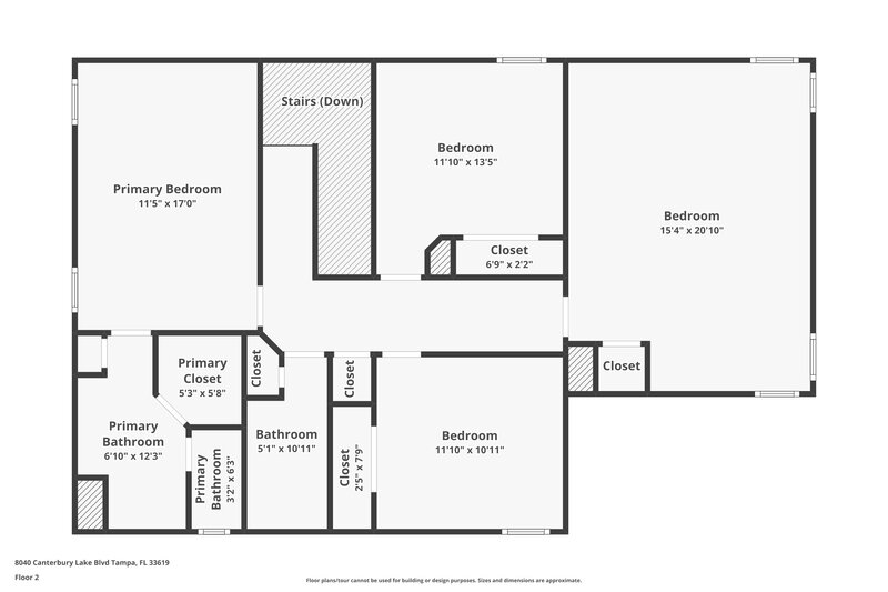 2,385/Mo, 8040 Canterbury Lake Blvd Tampa, FL 33619 Floor Plan View 2