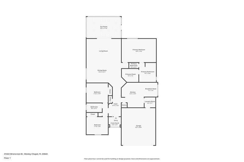 2,180/Mo, 31422 Wrencrest Dr Wesley Chapel, FL 33543 Floor Plan View