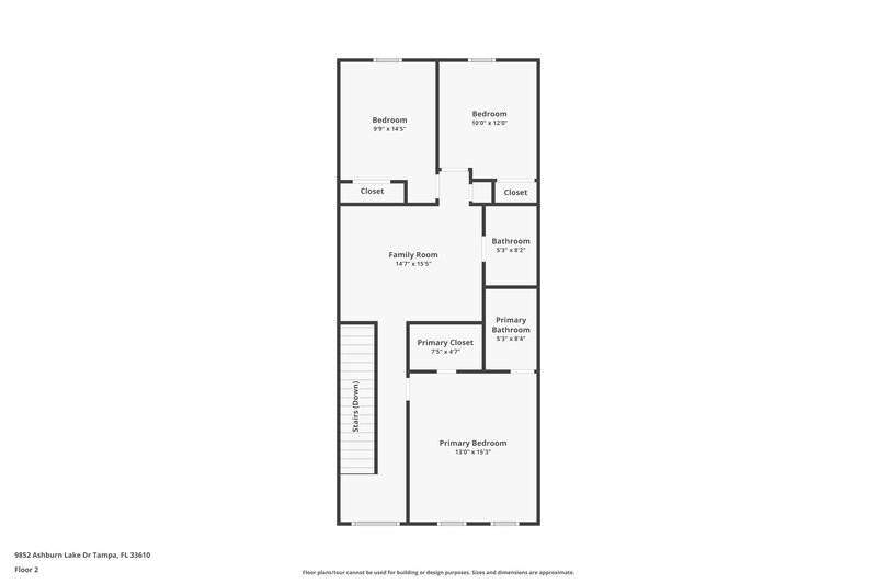 2,270/Mo, 9852 Ashburn Lake Dr Tampa, FL 33610 Floor Plan View 2