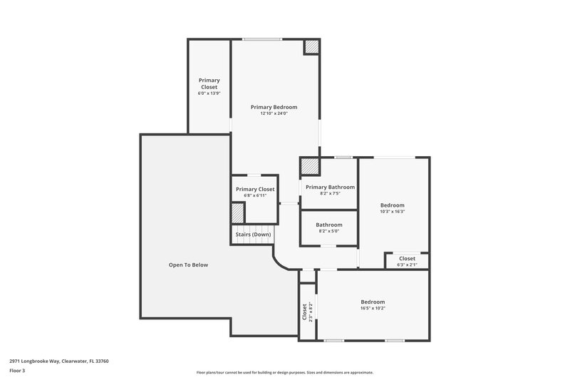 3,810/Mo, 2971 Longbrooke Way Clearwater, FL 33760 Floor Plan View 3