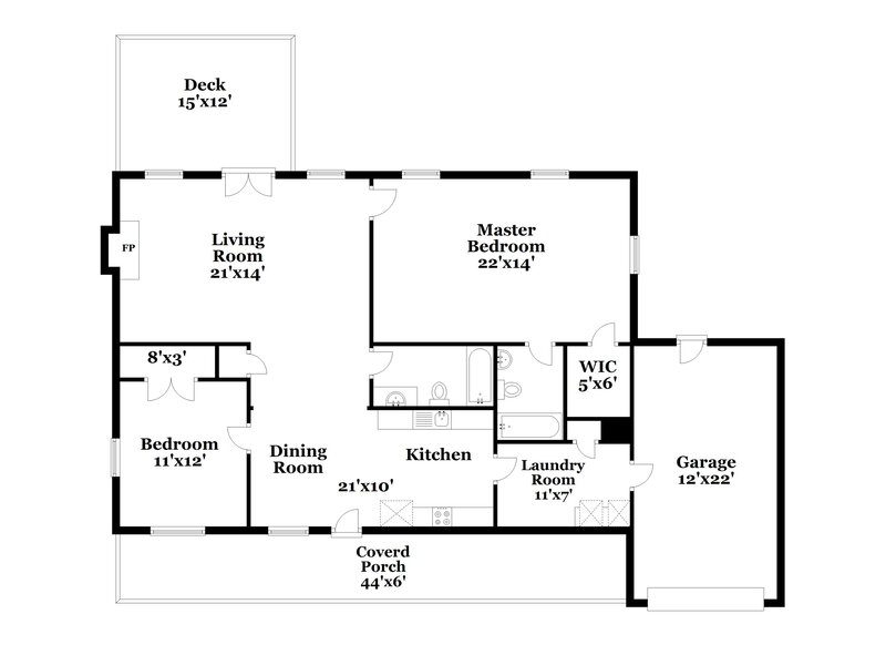 1,820/Mo, 411 Leafy Way Ave Spring Hill, FL 34606 Floor Plan View