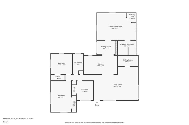 2,810/Mo, 5100 98Th Ave N Pinellas Park, FL 33782 Floorplan View