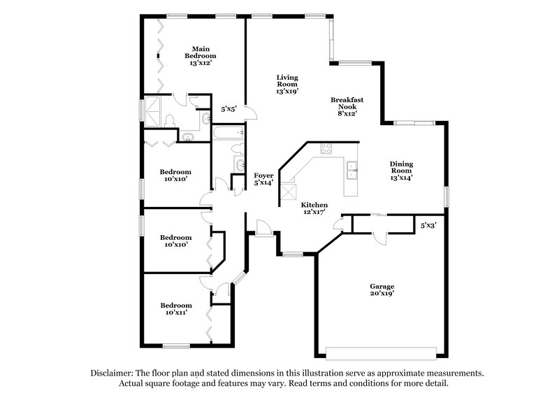 2,090/Mo, 12138 Fruitwood Dr Riverview, FL 33569 Floor Plan View