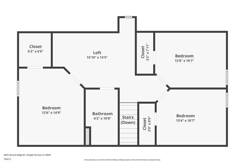 2,550/Mo, 8015 Terrace Ridge Dr Temple Terrace, FL 33637 Floor Plan View 2