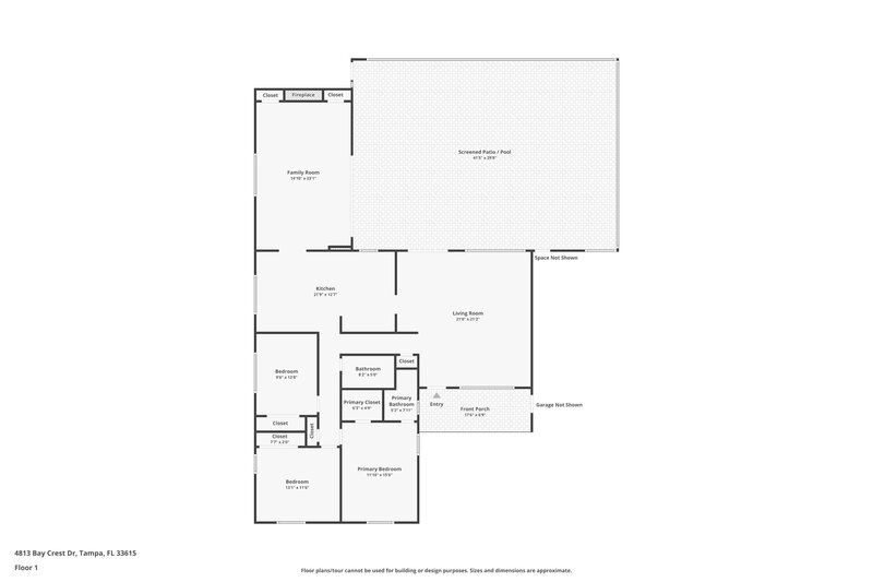2,965/Mo, 4813 Bay Crest Dr Tampa, FL 33615 Floor Plan View