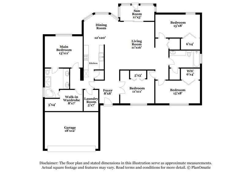 2,065/Mo, 7449 Jessamine Dr Lakeland, FL 33810 Floor Plan View
