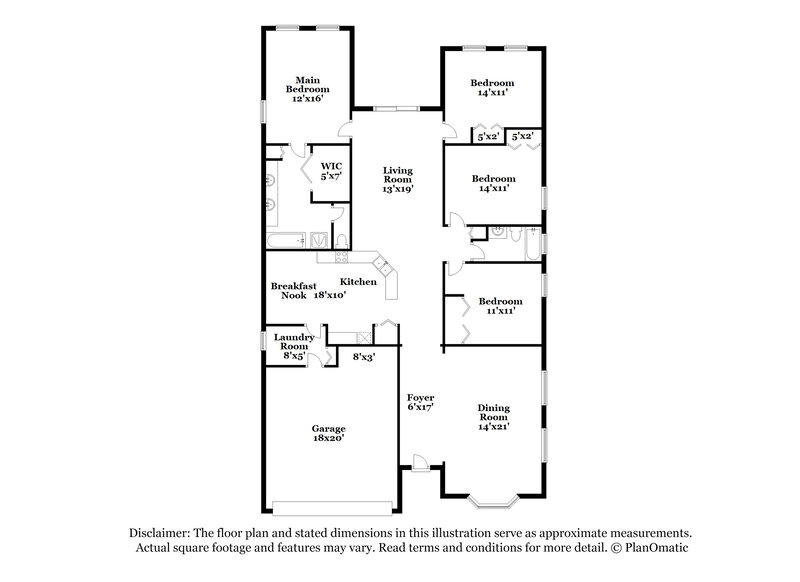 2,240/Mo, 9708 Laurel Ledge Dr Riverview, FL 33569 Floor Plan View