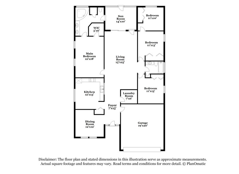2,130/Mo, 7011 Monarch Park Dr Apollo Beach, FL 33572 Floor Plan View