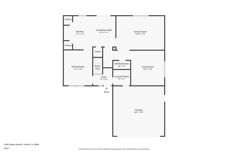 2,410/Mo, 1336 Dragon Head Dr Valrico, FL 33594 Floor Plan View