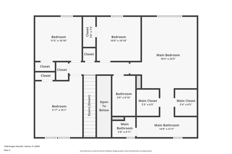 2,410/Mo, 1336 Dragon Head Dr Valrico, FL 33594 Floor Plan View 2
