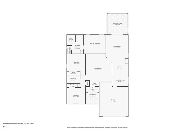 2,085/Mo, 6417 Myrtlewood Dr Lakeland, FL 33810 Floor Plan View