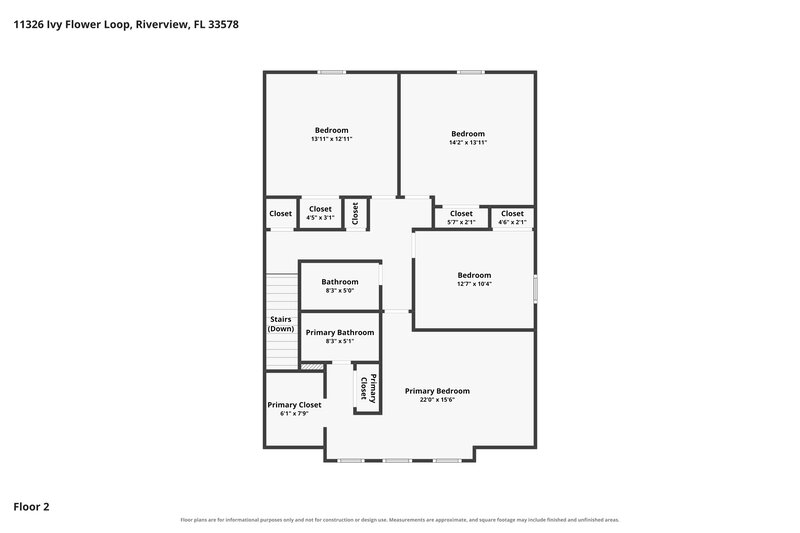 2,675/Mo, 11326 Ivy Flower Loop Riverview, FL 33578 Floor Plan View 2
