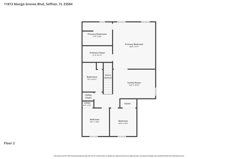 2,285/Mo, 11813 Mango Groves Blvd Seffner, FL 33584 Floor Plan View 2