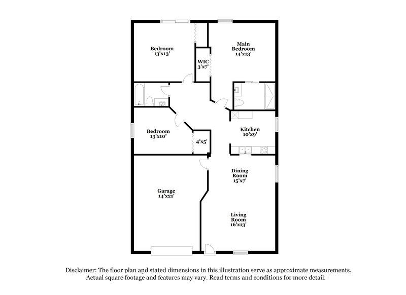 1,890/Mo, 12610 Montford Ln Riverview, FL 33579 Floor Plan View