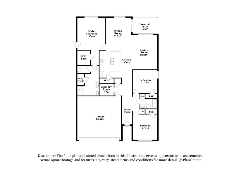 1,925/Mo, 586 Hartford Heights St Spring Hill, FL 34609 Floorplan View