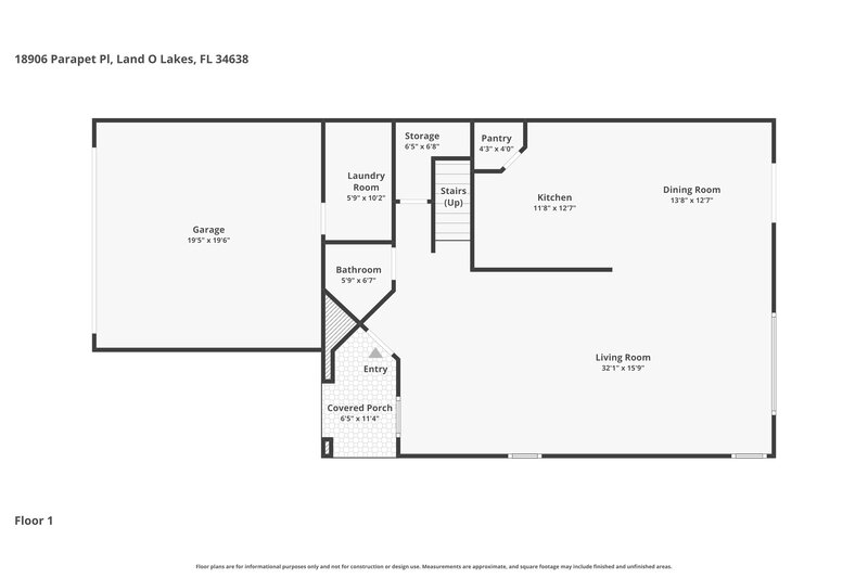 2,450/Mo, 18906 Parapet Pl Land O Lakes, FL 34638 Floor Plan View
