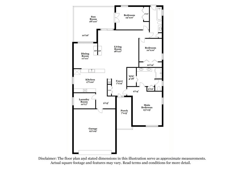3,980/Mo, 1521 Vernon Ct Brandon, FL 33511 Floor Plan View