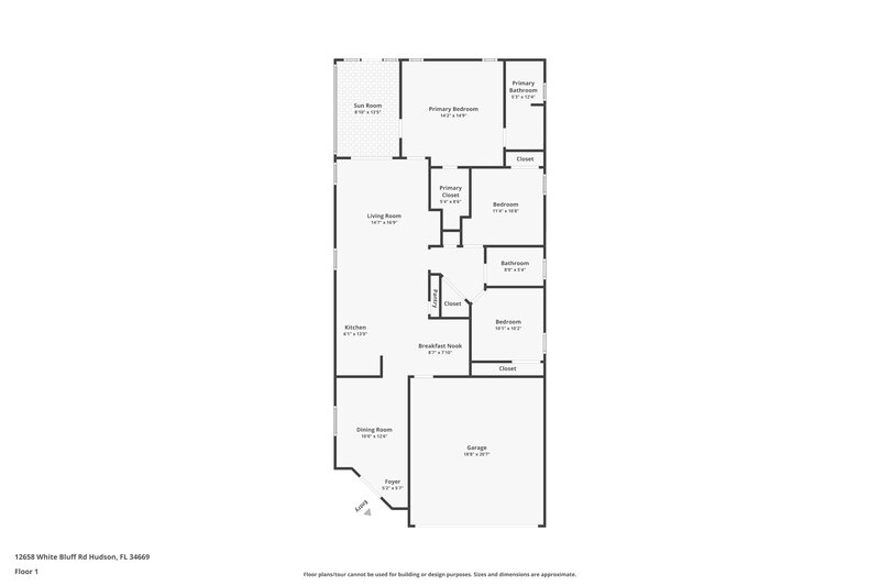 3,290/Mo, 12658 White Bluff Rd Hudson, FL 34669 Floor Plan View