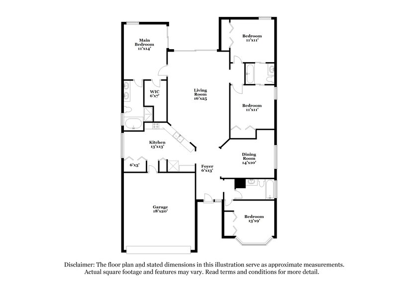 3,780/Mo, 12903 Lake Vista Drive Gibsonton, FL 33534 Floor Plan View