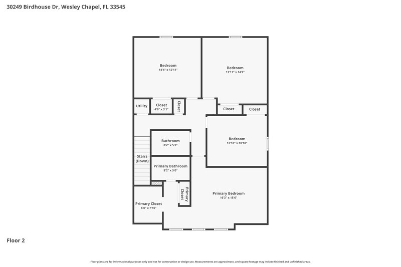 2,430/Mo, 30249 Birdhouse Drive Wesley Chapel, FL 33545 Floor Plan View 2