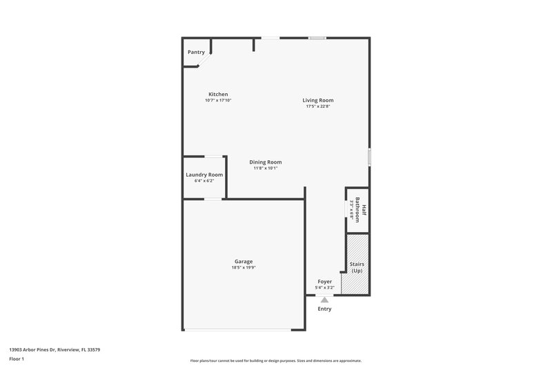2,350/Mo, 13903 Arbor Pines Dr Riverview, FL 33579 Floor Plan View