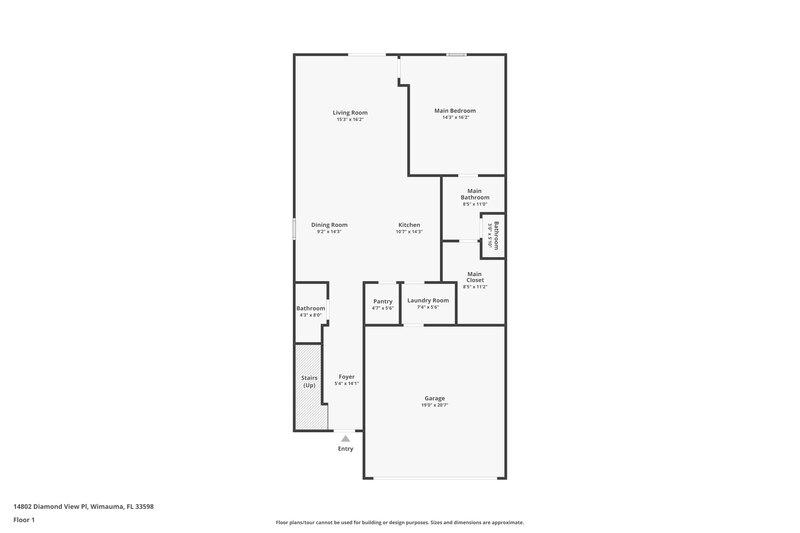 2,510/Mo, 14802 Diamond View Pl Wimauma, FL 33598 Floor Plan View
