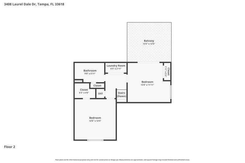 0/Mo, 3408 Laurel Dale Dr Tampa, FL 33624 Floor Plan View