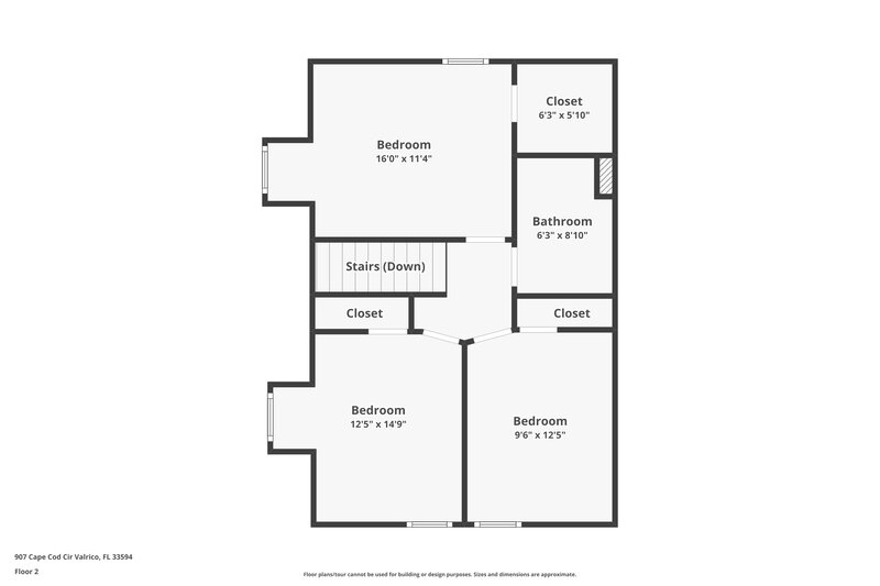 2,040/Mo, 907 Cape Cod Circle Valrico, FL 33594 Floor Plan View 2