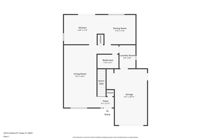 2,220/Mo, 16314 Caliente Place Tampa, FL 33624 Floor Plan View
