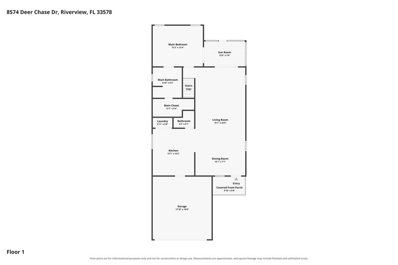 2,280/Mo, 8574 Deer Chase Drive Riverview, FL 33578 Floor Plan View