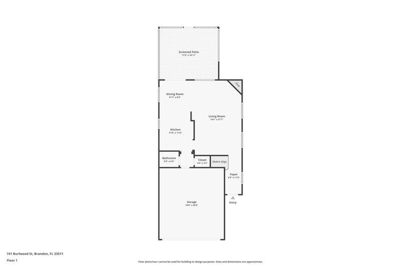 2,255/Mo, 741 Burlwood Street Brandon, FL 33511 Floor Plan View