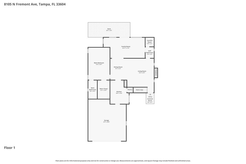 2,890/Mo, 8105 N Fremont Ave Tampa, FL 33604 Floor Plan View