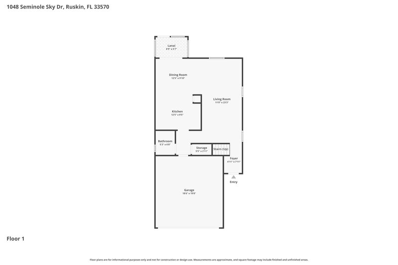 2,080/Mo, 1048 Seminole Sky Drive Ruskin, FL 33570 Floor Plan View
