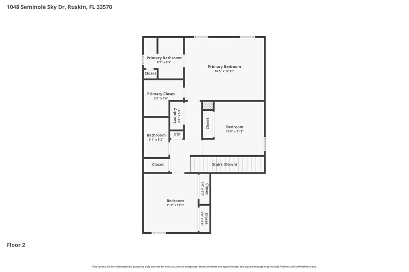 2,080/Mo, 1048 Seminole Sky Drive Ruskin, FL 33570 Floor Plan View 2