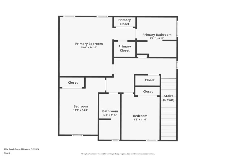 2,100/Mo, 1114 Beech Grove Place Ruskin, FL 33570 Floor Plan View 2