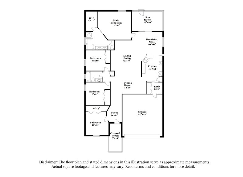 2,205/Mo, 36210 Laguna Hills Circle Zephyrhills, FL 33541 Floor Plan View