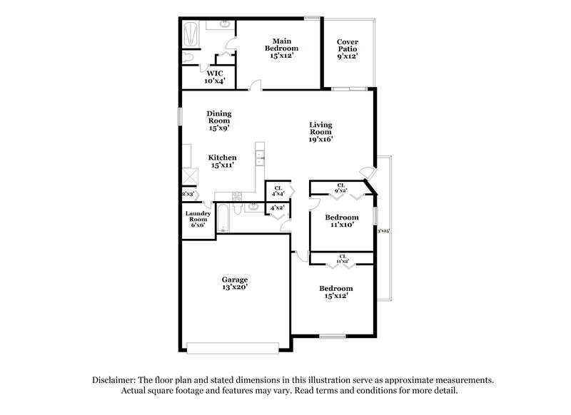 1,820/Mo, 5201 Belmont Park Way Mulberry, FL 33860 Floor Plan View