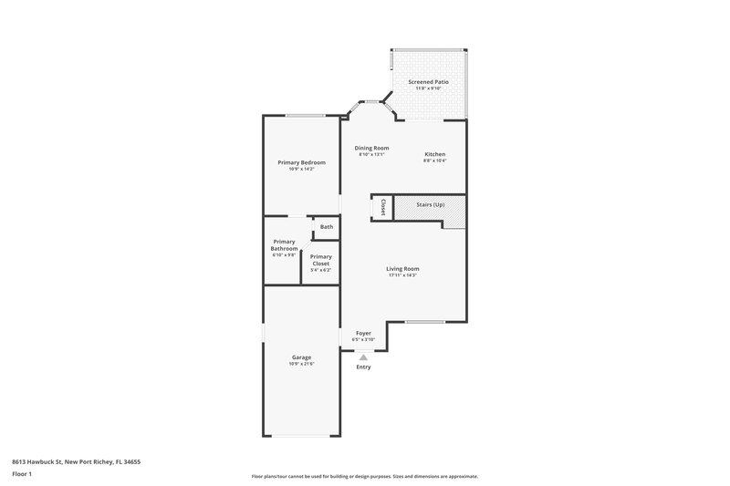 2,480/Mo, 8613 Hawbuck Street Trinity, FL 34655 Floor Plan View
