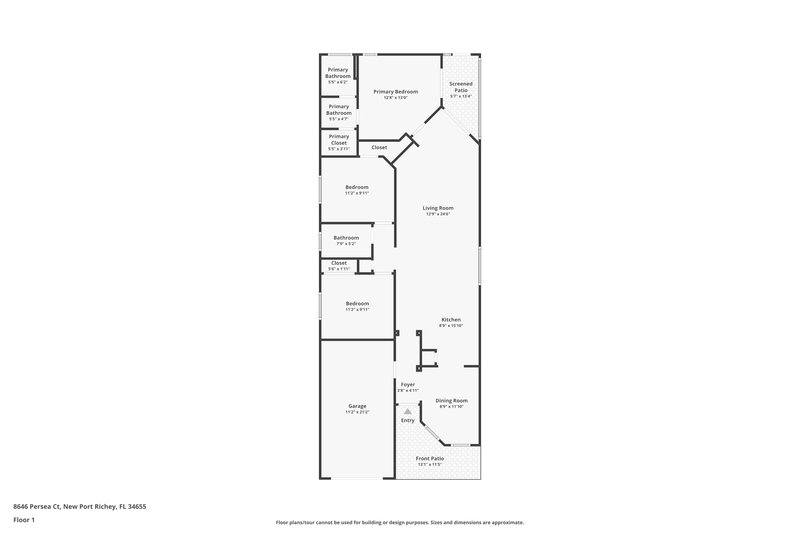 2,060/Mo, 8646 Persea Ct Trinity, FL 34655 Floor Plan View